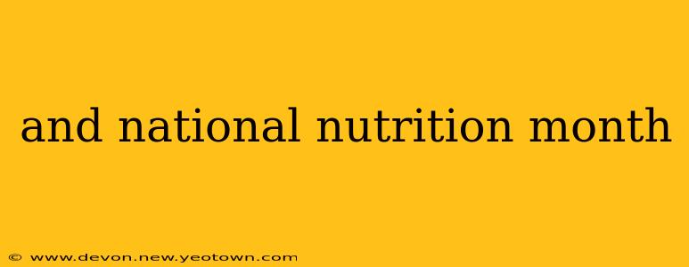 and national nutrition month