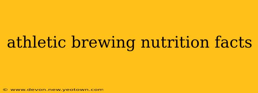 athletic brewing nutrition facts