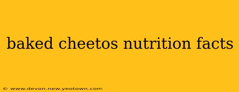 baked cheetos nutrition facts