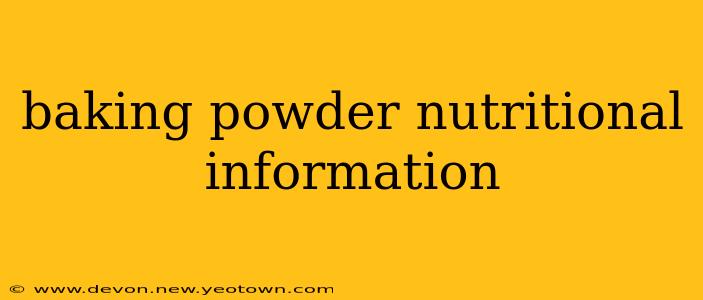 baking powder nutritional information