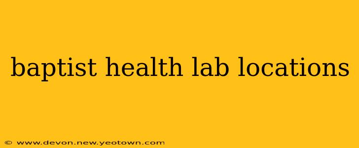 baptist health lab locations