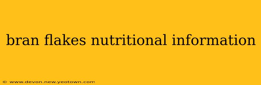 bran flakes nutritional information