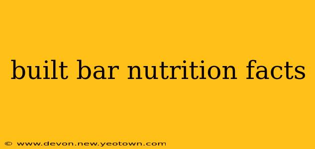 built bar nutrition facts