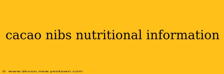 cacao nibs nutritional information