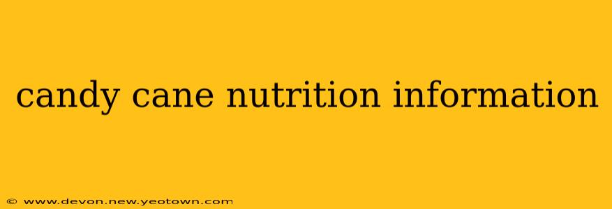 candy cane nutrition information