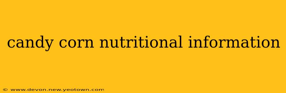 candy corn nutritional information