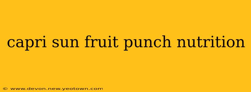 capri sun fruit punch nutrition