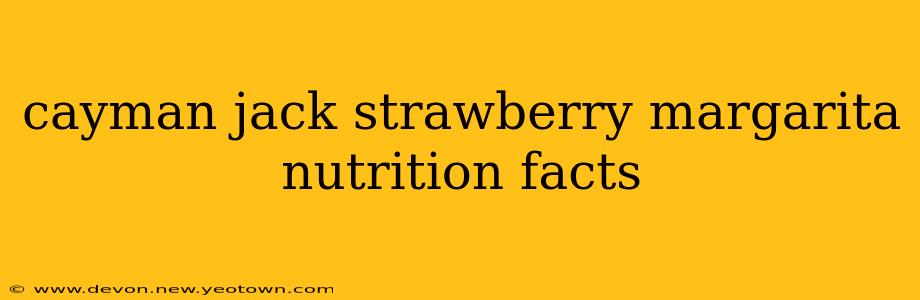 cayman jack strawberry margarita nutrition facts