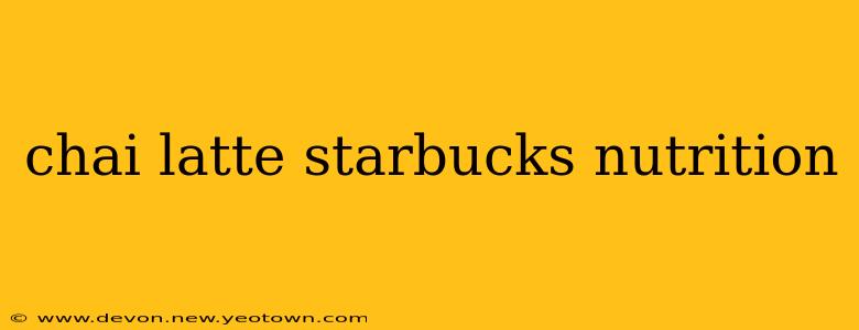 chai latte starbucks nutrition