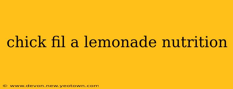 chick fil a lemonade nutrition