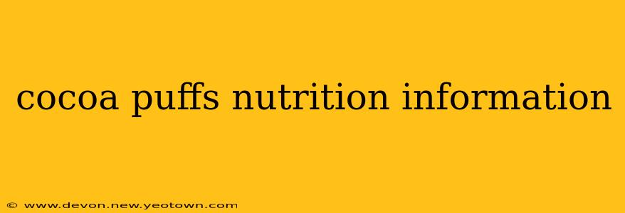 cocoa puffs nutrition information