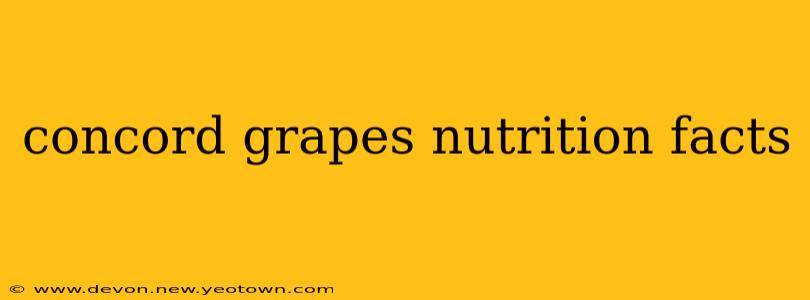 concord grapes nutrition facts