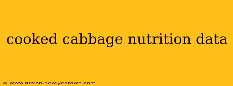 cooked cabbage nutrition data