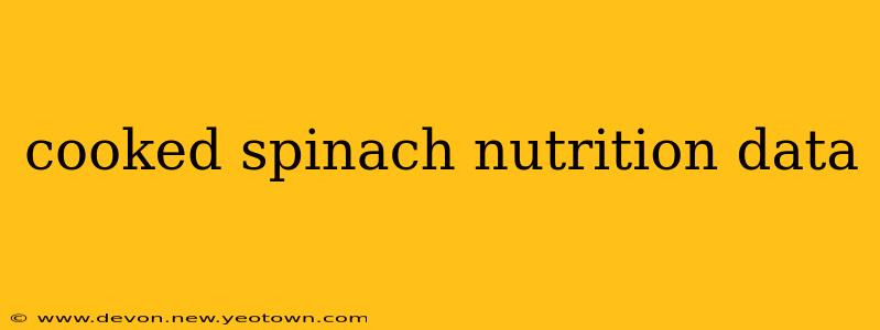 cooked spinach nutrition data