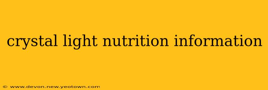 crystal light nutrition information