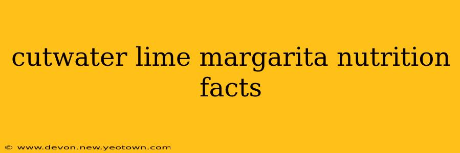cutwater lime margarita nutrition facts