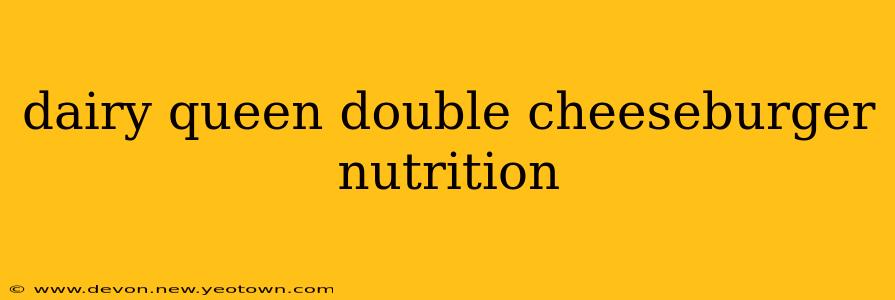 dairy queen double cheeseburger nutrition