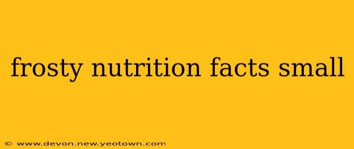 frosty nutrition facts small