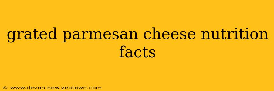 grated parmesan cheese nutrition facts