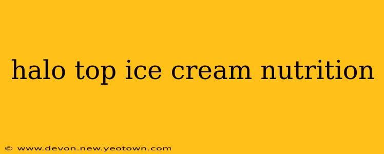 halo top ice cream nutrition