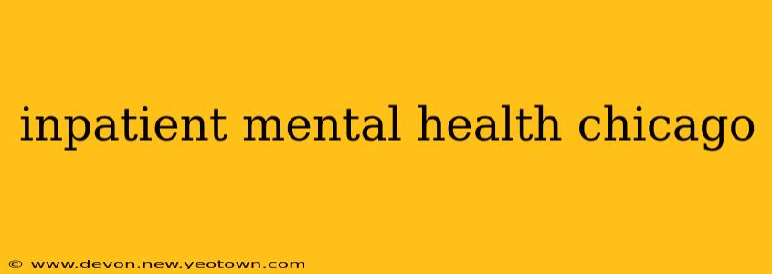 inpatient mental health chicago
