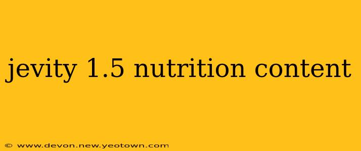 jevity 1.5 nutrition content