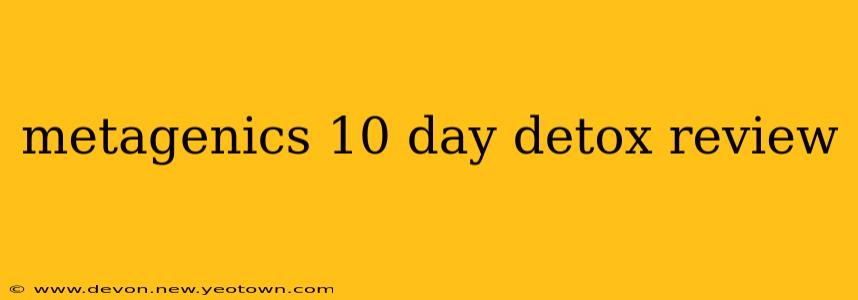 metagenics 10 day detox review
