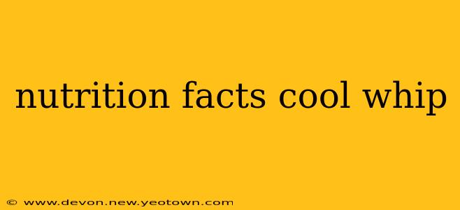 nutrition facts cool whip