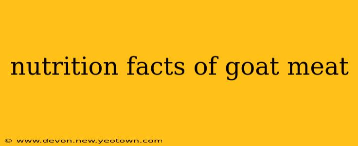 nutrition facts of goat meat