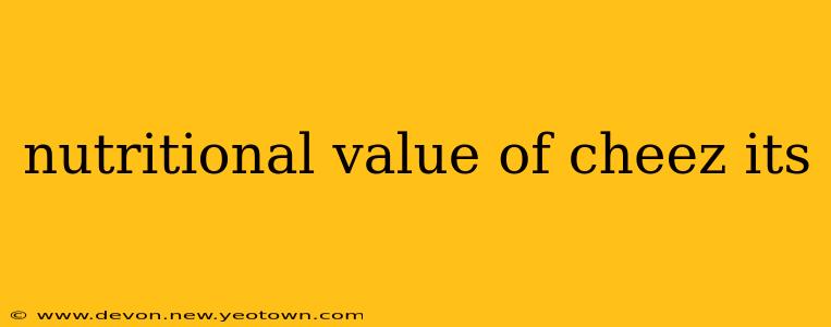 nutritional value of cheez its
