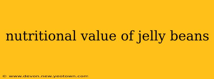 nutritional value of jelly beans