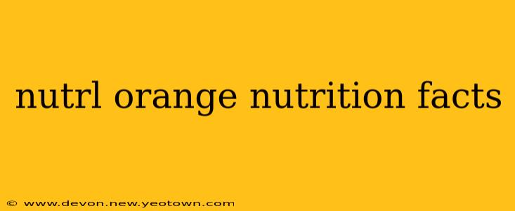 nutrl orange nutrition facts