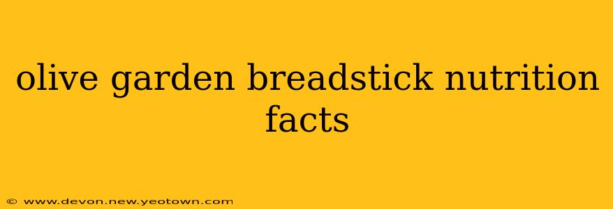 olive garden breadstick nutrition facts