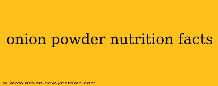 onion powder nutrition facts