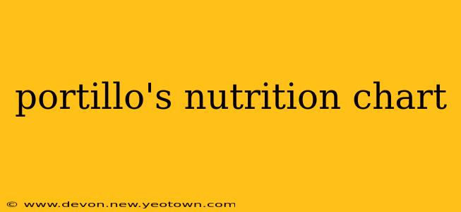 portillo's nutrition chart