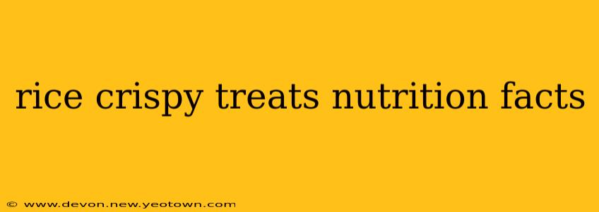 rice crispy treats nutrition facts