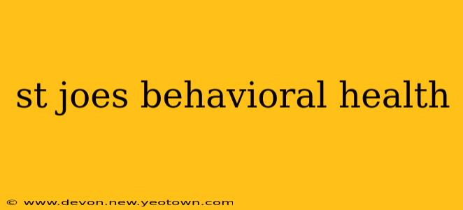 st joes behavioral health