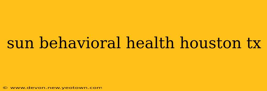 sun behavioral health houston tx