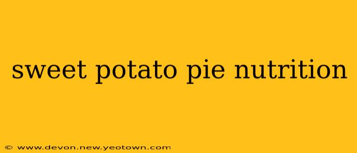 sweet potato pie nutrition