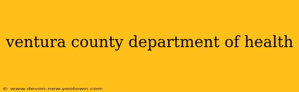 ventura county department of health
