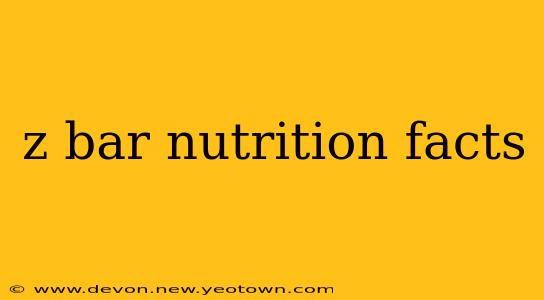 z bar nutrition facts