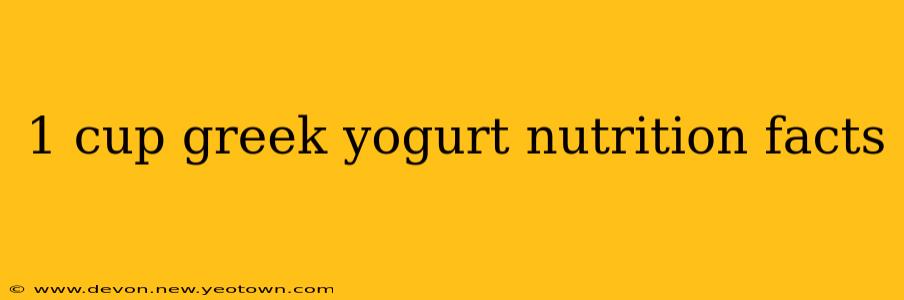 1 cup greek yogurt nutrition facts