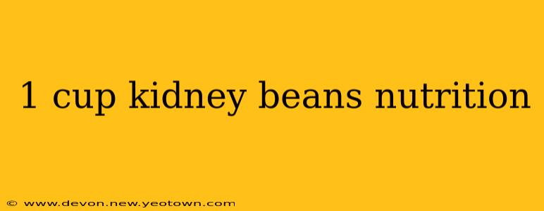 1 cup kidney beans nutrition