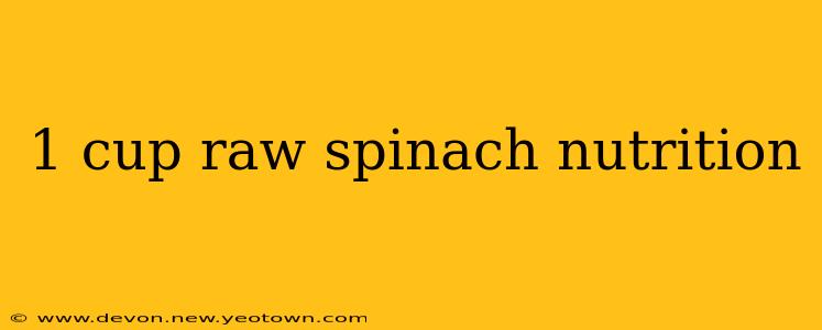 1 cup raw spinach nutrition
