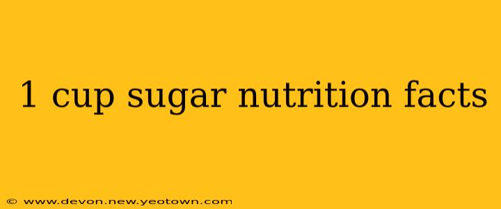 1 cup sugar nutrition facts