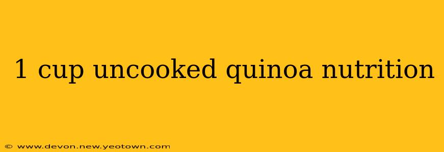 1 cup uncooked quinoa nutrition