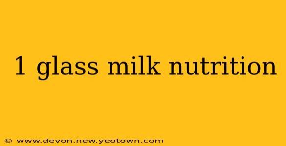 1 glass milk nutrition