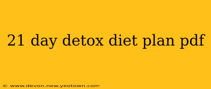 21 day detox diet plan pdf