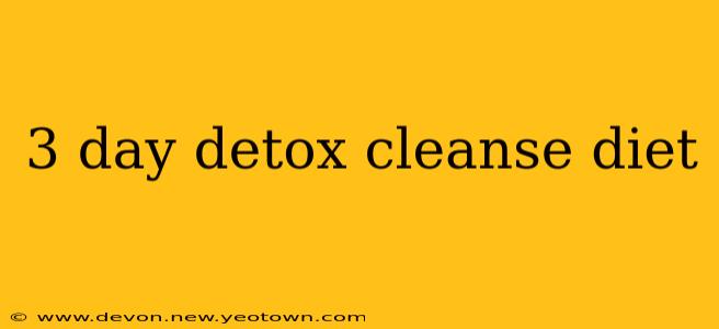3 day detox cleanse diet
