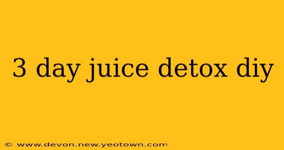3 day juice detox diy